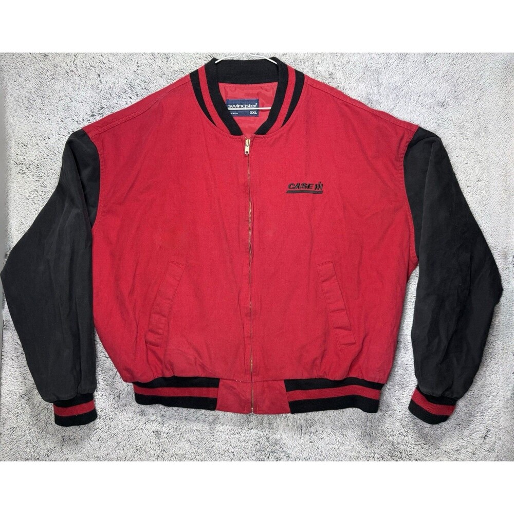 Vintage Case IH International Harvester Bomber Jacket Sz XXL USA Made Swingster‎